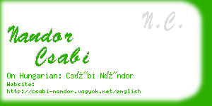 nandor csabi business card